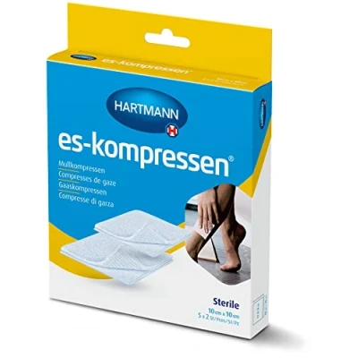Abbildung von ES Kompressen Steril 10x10cm 8 fach 17fädig 5X2 St