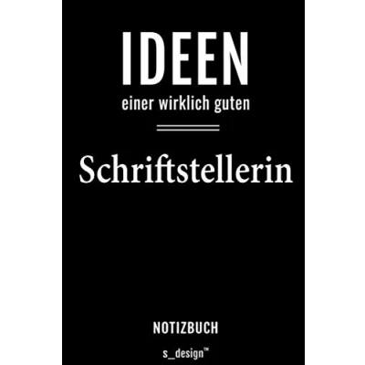 Abbildung von Notizbuch für Schriftsteller / Schriftstellerin: Originelle Geschenk Idee [120 Seiten kariertes blanko Papier]