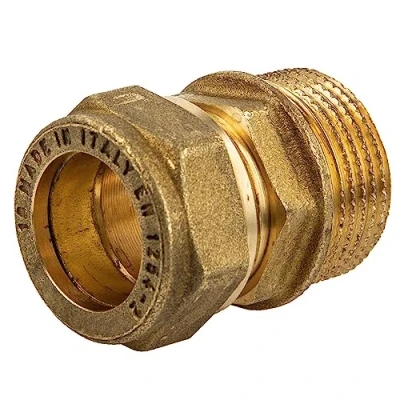 Abbildung von tecuro MS Klemmringverbinder, Einschraubverschraubung mit zyl. Gewinde 15 mm x 1/2 AG