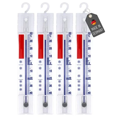 Abbildung von Lantelme 4 Stück Kühlschrankthermometer Set mit Haken Analog Thermometer für Gefrierschrank Kühlschrank Kühltruhe Kühltheke