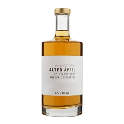 Abbildung von Grafschaft Mark Alter Apfel Obstbrand 1 x 0,7 L, 40% vol. Alkohol, milder holzfassgelagerter Obstbrand, Schnaps Spezialitäten aus unserer Brennerei, Apfelbrand, hochwertiger Obstler