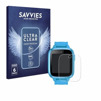 Abbildung von Savvies 6 Stück Schutzfolie für Xplora Kidzi Watch Displayschutz Folie Ultra Transparent