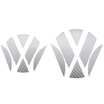 Abbildung von Finest Folia Emblem Ecken Inlays Folie Aufkleber passgenau K006/K007 (Carbon Anthrazit)