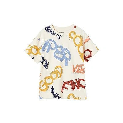 Abbildung von Vertbaudet Jungen T Shirt Maxi Graffiti, elfenbein, 8 Jahre