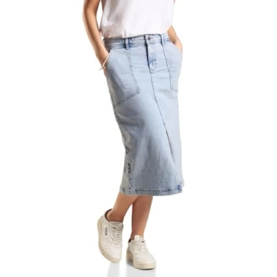Abbildung von Street ONE MIDI Jeansrock Jeansrock, Damen, Größe: 34, Blau