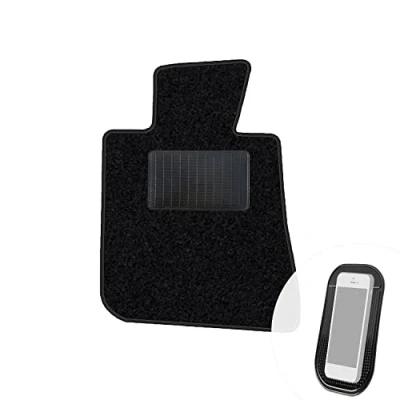 Abbildung von moto MOLTICO Fahrer Fußmatte Auto Velours Fahrerseite Autoteppiche Schwarz Fahrermatte 1 teilig passend für BMW 5er E60 E61 2003 2010