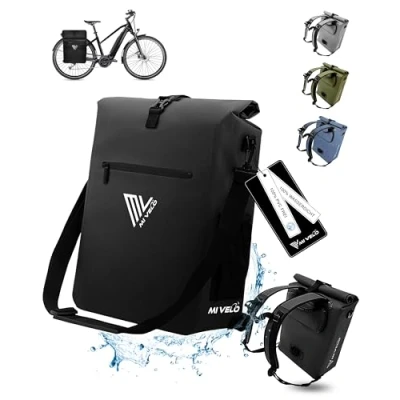 Abbildung von MIVELO Fahrradtasche 3in1 Gepäckträgertasche, Rucksack für Fahrrad Gepäckträger wasserdicht