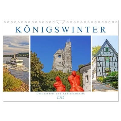 Abbildung von Königswinter. Drachenfels und Rheinromantik (Wandkalender 2025 DIN A4 quer), CALVENDO Monatskalender