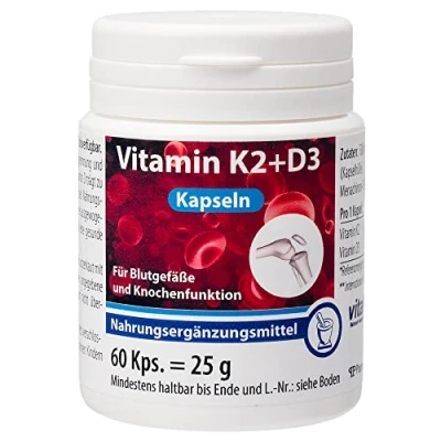 Abbildung von VITAMIN K2 MK7 200 µg + D3 Kapseln 60 St