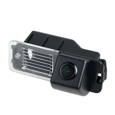 Abbildung von HD 720p Rückfahrkamera wasserdicht Nachtsicht Rückansicht Kamera Einparkhilfe Rückfahrsystem Kennzeichenleuchte kompatibel für Golf 6 MK6 Bora/EOS/Golf MK5 Passat B7 CC Magotan Polo Beetle Bora