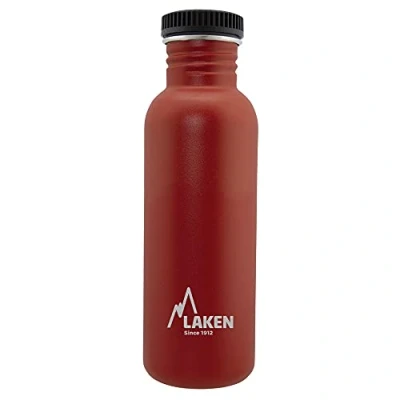 Abbildung von Laken Basic Steel flasche, Edelstahlflasche für Kinder und Erwachsene,Standard Mund Schraubverschluss, 0,75L Rot