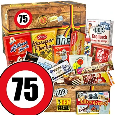 Abbildung von Ostalgie Set L Suessigkeiten Box Geburtstag 75 Geburtstags Geschenk Vater