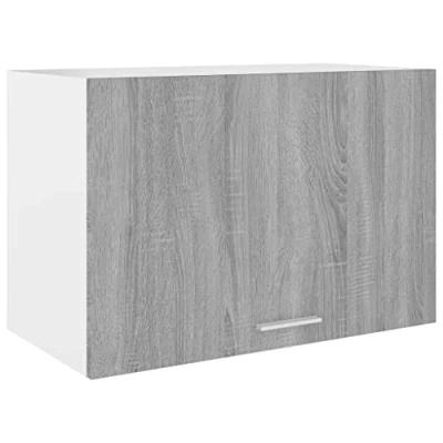 Abbildung von vidaXL Hängeschrank, Wandschrank für Küche, Küchenschrank mit viel Stauraum, Schwebeschrank Schrank Küchenmöbel, Grau Sonoma Holzwerkstoff