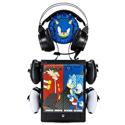 Abbildung von Numskull Offizieller Sonic Gaming Locker, Controller Halter, Kopfhörerständer für PS5, Xbox Series XS, Nintendo Switch Offizielles Merchandise