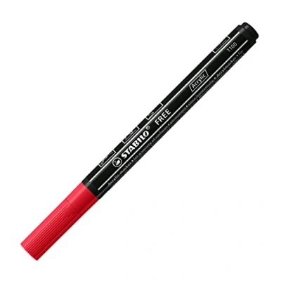 Abbildung von STABILO Acrylmarker FREE Acrylic T100 Strichbreite 1 2 mm karmin