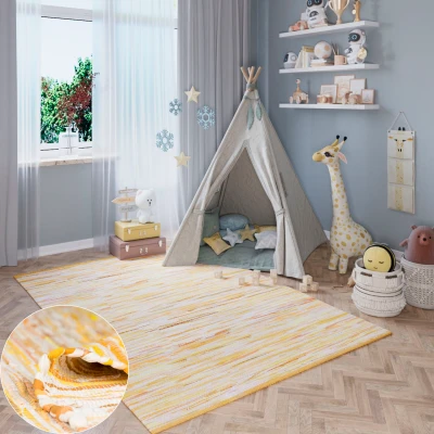 Abbildung von Lüttenhütt Kinderteppich &quot;Bente&quot;, rechteckig, Handweb Teppich, 90% Baumwolle, handgewebt, Scandi