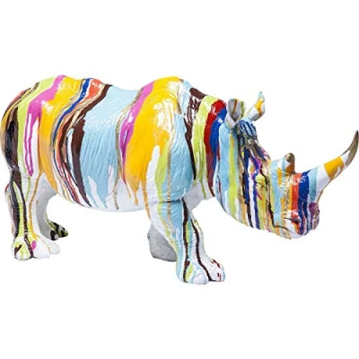 Abbildung von Kare Design Deko Figur Rhino Colore, Mehrfarbig, Nashornmotiv, Kunststoff, Accessoire, Wohnzimmer, für Regale oder Sideboards, Skulptur, Dekoration, 26x55x17cm (H/B/T)