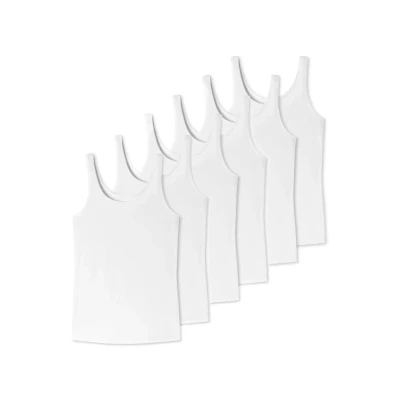 Abbildung von uncover by Schiesser 6ER PACK Basic Unterhemd/shirt, Damen, Größe: 3XL, Weiß