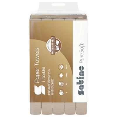 Abbildung von Satino Handtuchpapier PureSoft 277560 W Falz 2 lagig 3.000 Blatt