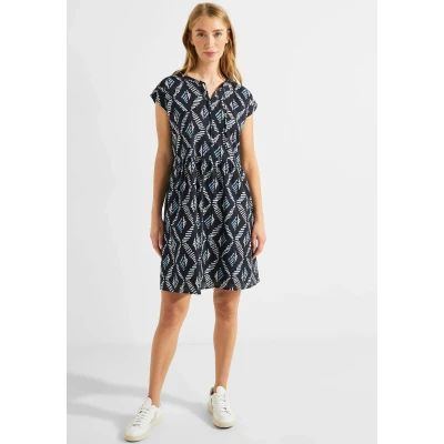 Abbildung von Cecil MIT Print Freizeitkleid, Damen, Größe: XXL, Blau