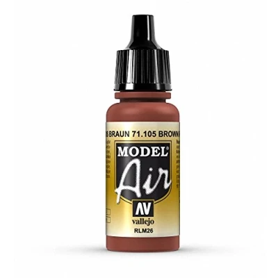 Abbildung von Vallejo Model Air Acrylfarbe, 17 ml Brown Rlm 26