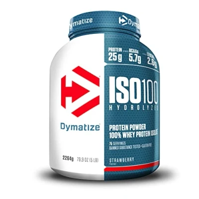 Abbildung von Dymatize ISO 100 Hydrolyzed Strawberry 2264g Whey Protein Hydrolysat + Isolat
