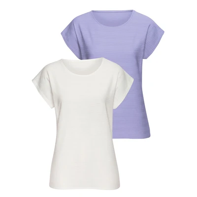 Abbildung von Vivance T Shirt mit modischer Streifenstruktur (Packung) aus weicher Baumwoll Qualität