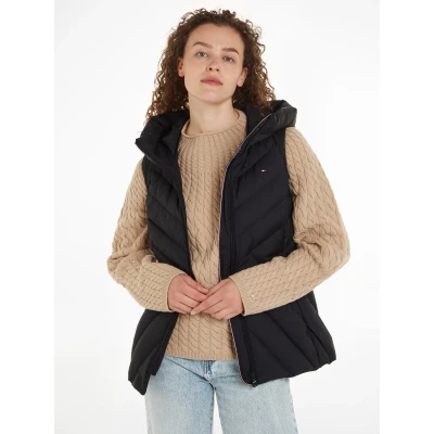 Abbildung von Tommy Hilfiger Steppweste CHEVRON MW PADDED VEST mit mittelstarker Wattierung und Markenlabel