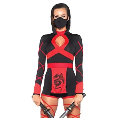 Abbildung von Leg Avenue Kostüm Drachen Ninja, Hautenges Kämpferinnen im Asia Style