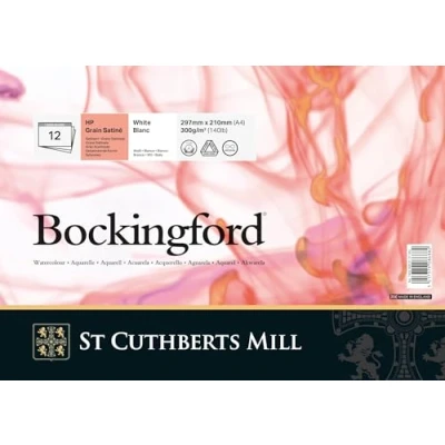 Abbildung von Bockingford Unbekannt St Cuthberts Mill Aquarellpapier T4533000101DQ: 300 g/m², Satiniert, Aquarellblock 29,7 x 21 cm (DIN A4), einseitiggeleimt, 12 Blatt, Weiß