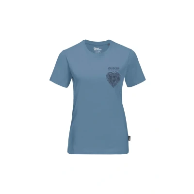 Abbildung von Jack Wolfskin Discover Heart Sport Tshirt, Damen, Größe: XS, Elemental blue