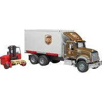 Abbildung von Bruder MACK Granite LKW UPS + Zubehör 1:16