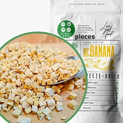Abbildung von Gefriergetrocknete Bananenstücke Getrocknete Bananen Ohne Zucker Gefriergetrocknet Banan Trockenfrüchte Frisch Früchte Freeze Dried Fruit Banana Pieces