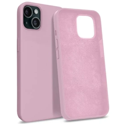 Abbildung von MyGadget Hülle kompatibel mit iPhone 15 Gummierte Handyhülle [ 3 Layer Struktur ] Schutzhülle Soft Inlay &amp; Hardcase Cover außen Rosa