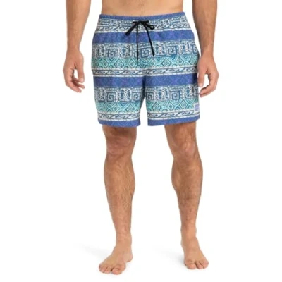 Abbildung von Quiksilver Straight Volley Badeshorts, Herren, Größe: Large, Blue/white