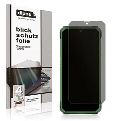 Abbildung von dipos I Blickschutzfolie kompatibel mit Blackview BV8800 Display Schutzfolie matt 4 Wege Sichtschutz Effekt