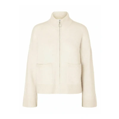 Abbildung von Selected Femme Slfsia RAS LS NOOS Strickjacke, Damen, Größe: 38, Birch