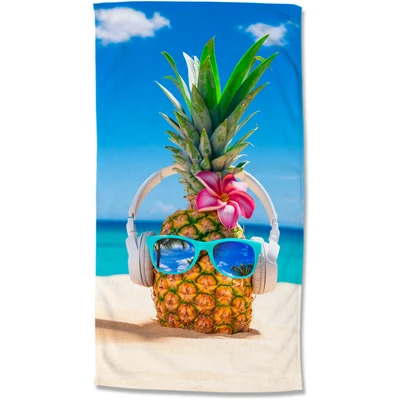 Abbildung von good morning Strandtuch &quot;Pineapple&quot;, (1 St., 100 x 180 cm), Mikrofaser, 100x180, Schnelltrocknend, Sommer, Strand, Erwachsene