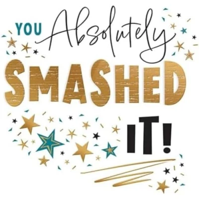 Abbildung von Piccadilly Greetings Exam Glückwunschkarten You Absolutely Smashed It 20,3 x 15,2 cm