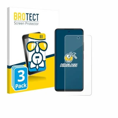 Abbildung von BROTECT Schutzglas für ZTE Blade A75 4G (3 Stück) Schutzfolie Panzer Folie Glas [Extrem Kratzfest 9H, Anti Fingerprint, Ultra Transparent]