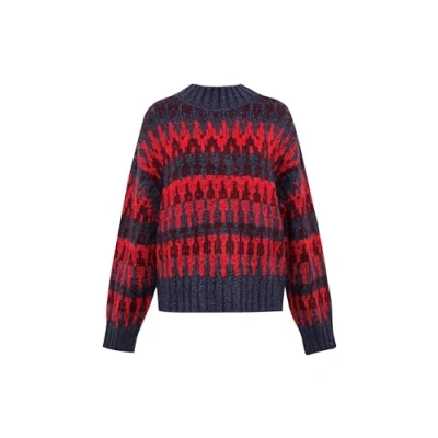 Abbildung von Mavi Jaquard Strickpullover, Damen, Größe: Large, Goji berry