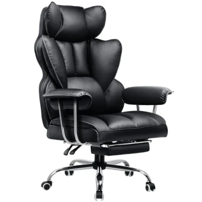 Abbildung von GTPLAYER Gaming Stuhl, Gamer Ergonomischer Bürostuhl COMHOMA Serie mit Fußstütze verstellbare Lenden und Kopfkissen, Chair Gepolstert, Sessel 150kg Belastbarkeit schwarz