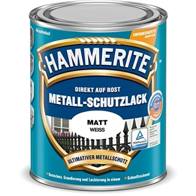Abbildung von AKZO NOBEL Metallschutzlack 5134938 (Hammerite) Metall Schutzlack Weiss matt 750ml