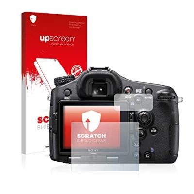 Abbildung von upscreen Schutzfolie für Sony Alpha 77 II (SLT A77 II) Kristall klar, Kratzschutz, Anti Fingerprint