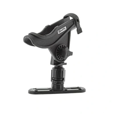 Abbildung von Scotty #282 BK Baitcaster Rutenhalter mit Getriebe und Schiene (schwarz)