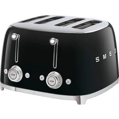 Abbildung von SMEG Toaster 4 Schlitz Auswahl Farbe TSF03 Auswahl: Schwarz