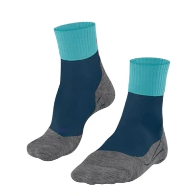 Abbildung von FALKE Herren Wandersocken TK2 Explore Cool Short M Sso Lyocell Funktionsmaterial antiblasen dick 1 Paar, Blau Blue Pond 6598, 39 41