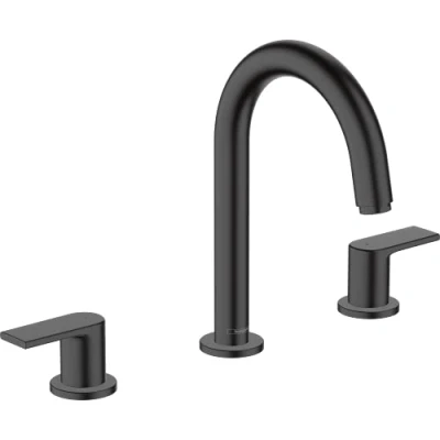 Abbildung von hansgrohe Waschtischarmatur &quot;Vernis Shape&quot;, 3 Loch mit Zugstangen Ablaufgarnitur