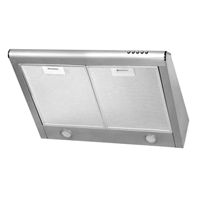 Abbildung von 4big.fun CH591IS6 Dunstabzugshaube Abzugshaube Dunst Unterbauhaube Abluft/Umluft 60 cm breit Farbe: Silber Edelstahlgehäuse LED Beleuchtung [Energieklasse C]