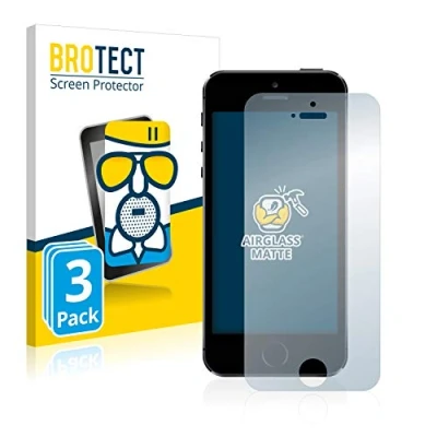 Abbildung von BROTECT Entspiegelungs Schutzglas für Apple iPhone 5 / 5S 5C SE 2016 (3 Stück) Schutz Folie Panzerfolie Glas Matt [Kratzfest 9H, Anti Reflex]
